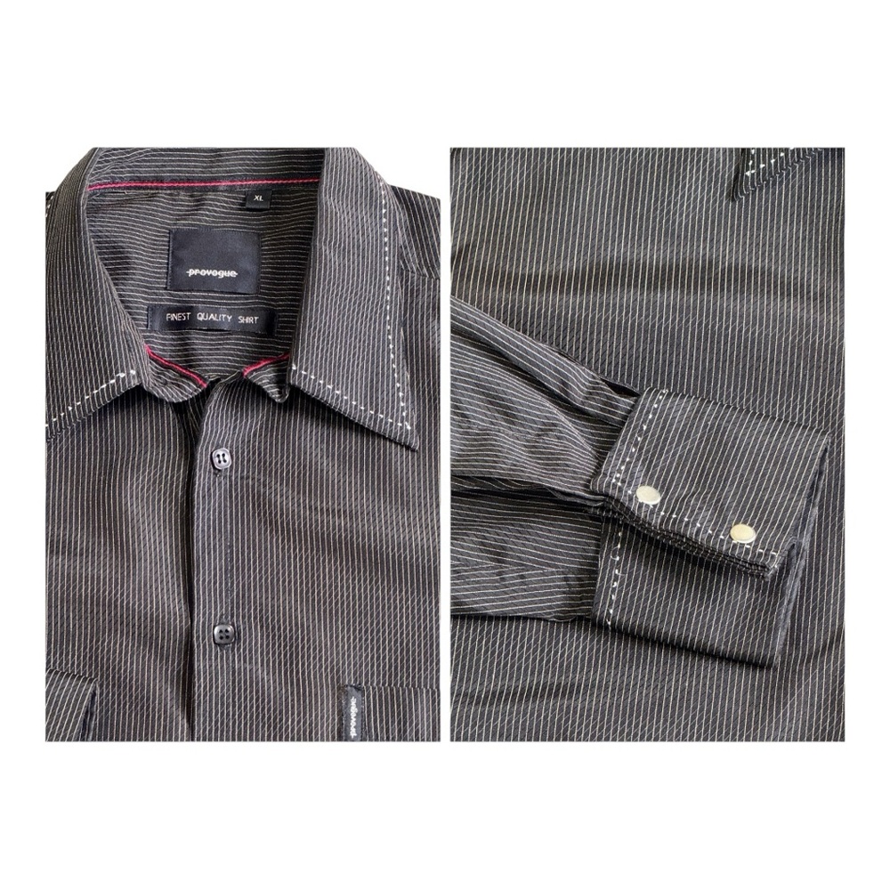 Men’s Black Striped Shirt - NEW